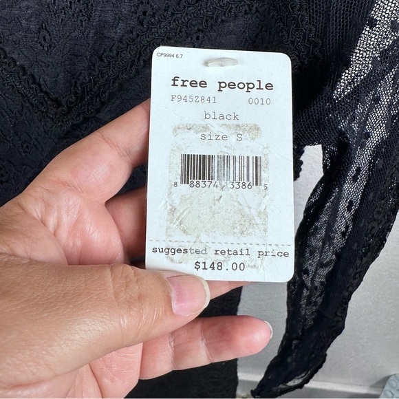 Free People Elegant Black Lace Dress Size S - Picture 2 of 6